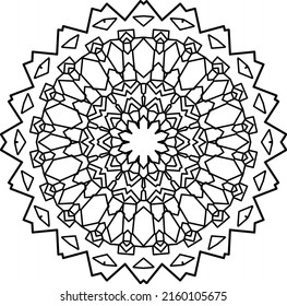 coloring pattern. isolated contour drawing. ornament. for children's and adult creativity. embroidery, pattern.