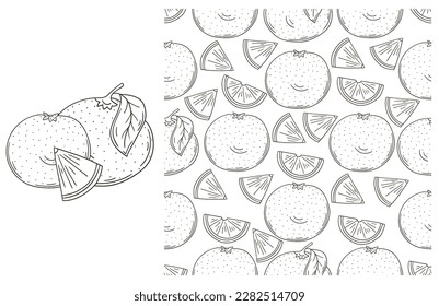 Coloring pattern for kitchen, restaurant or shop. Set in hand draw style