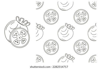 Coloring pattern for kitchen, restaurant or shop. Set in hand draw style