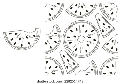 Coloring pattern for kitchen, restaurant or shop. Set in hand draw style