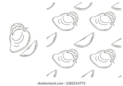 Coloring pattern for kitchen, restaurant or shop. Set in hand draw style
