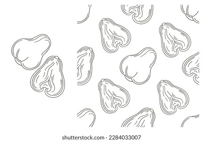 Coloring pattern for kitchen, restaurant or shop. Set in hand draw style