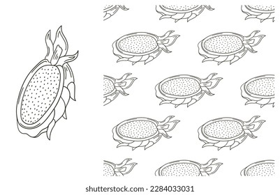 Coloring pattern for kitchen, restaurant or shop. Set in hand draw style