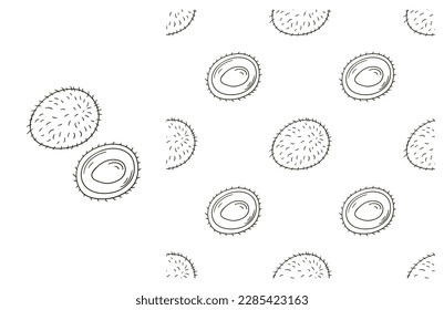 Coloring pattern for kitchen, restaurant or shop. Set in hand draw style