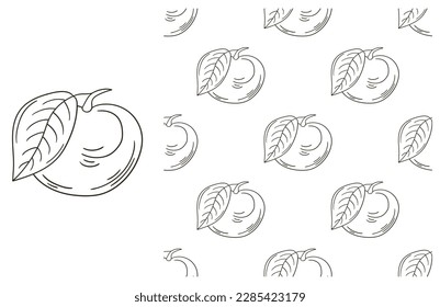 Coloring pattern for kitchen, restaurant or shop. Set in hand draw style
