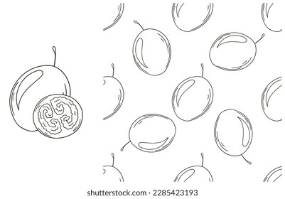 Patrón de color para cocina, restaurante o tienda. Establecer el estilo de dibujo a mano