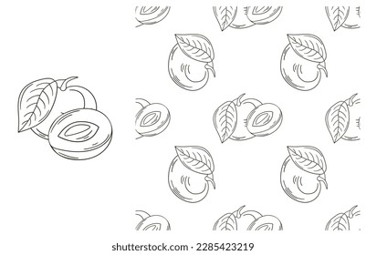 Coloring pattern for kitchen, restaurant or shop. Set in hand draw style