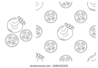 Coloring pattern for kitchen, restaurant or shop. Set in hand draw style