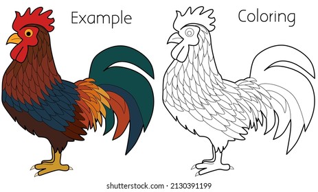 coloring pictures of chickens. suitable for kindergarten children to increase creativity