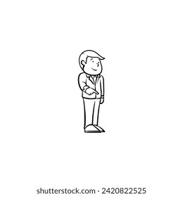 coloring poses of black and white office people business