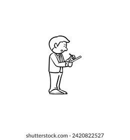 coloring poses of black and white office people business