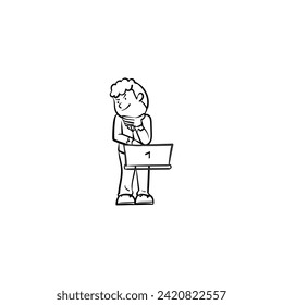coloring poses of black and white office people business