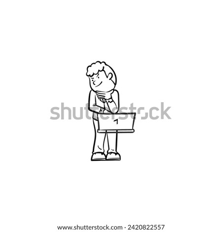coloring poses of black and white office people business