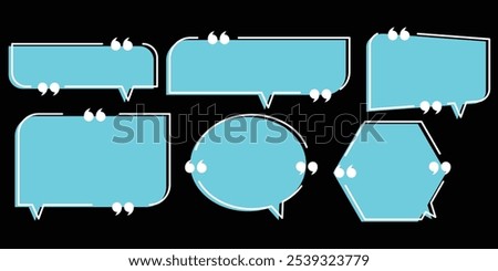 coloring quote box frame icon , quote box frame , chatting box icon . vector illustration eps 10.
