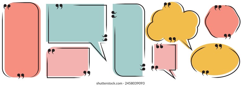 coloring quotes box set on a white background
