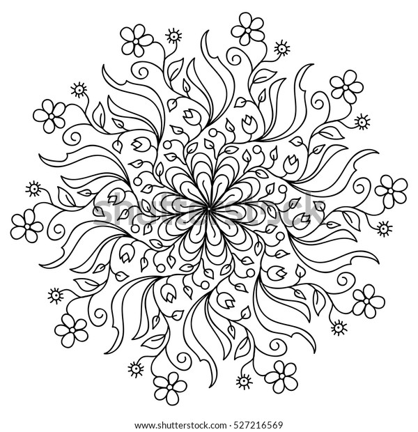 Coloring Round Pattern Relaxation Coloring Can Stock Vector (Royalty ...