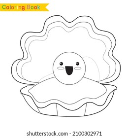 Coloring Sea Animals Worksheet Page. Educational Printable Coloring Worksheet. Coloring Game For Preschool Children. Black And White Vector Illustration. Motor Skills Education.