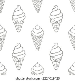 Coloring seamless pattern. Print for cloth design, textile, fabric, wallpaper