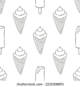 Coloring seamless pattern. Print for cloth design, textile, fabric, wallpaper