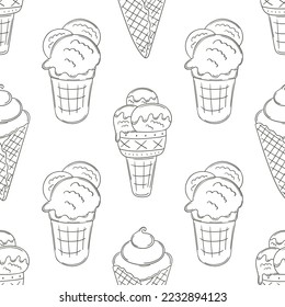 Coloring seamless pattern. Print for cloth design, textile, fabric, wallpaper