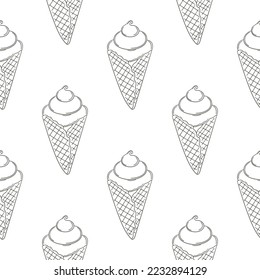 Coloring seamless pattern. Print for cloth design, textile, fabric, wallpaper