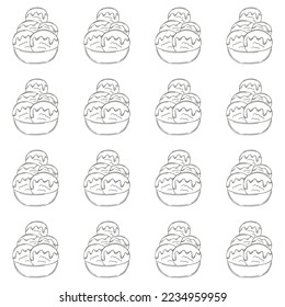 Coloring seamless pattern. Print for cloth design, textile, fabric, wallpaper