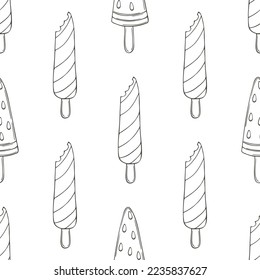 Coloring seamless pattern. Print for cloth design, textile, fabric, wallpaper