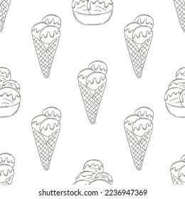 Coloring seamless pattern. Print for cloth design, textile, fabric, wallpaper