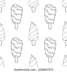 Coloring seamless pattern. Print for cloth design, textile, fabric, wallpaper