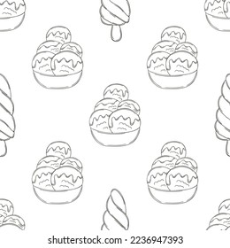Coloring seamless pattern. Print for cloth design, textile, fabric, wallpaper