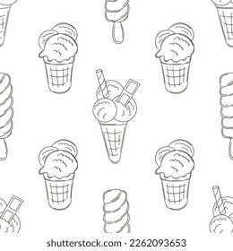 Coloring seamless pattern. Print for cloth design, textile, fabric, wallpaper