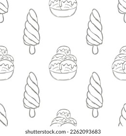 Coloring seamless pattern. Print for cloth design, textile, fabric, wallpaper