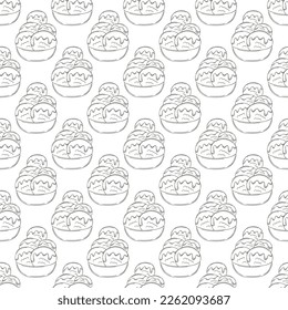Coloring seamless pattern. Print for cloth design, textile, fabric, wallpaper