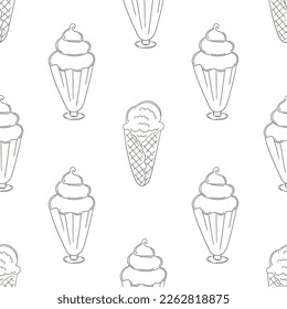 Coloring seamless pattern. Print for cloth design, textile, fabric, wallpaper