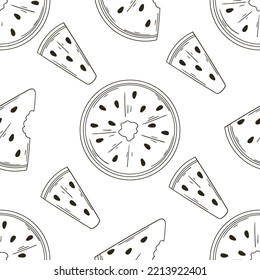 Colorante Patrón de Seamless con frutas tropicales. Ilustración en estilo de dibujo a mano