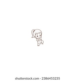 coloring set of children playing design