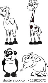 Coloring set - vector animals