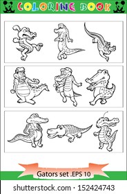 Coloring sets, crocodile.