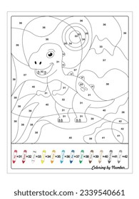 coloring sheet : coloring by number