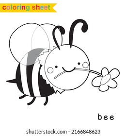 Coloring sheet for children. Educational printable about animals. Vector illustrations.