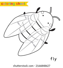 Coloring sheet for children. Educational printable about animals. Vector illustrations.