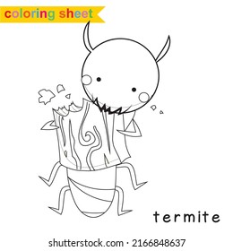 Coloring sheet for children. Educational printable about animals. Vector illustrations.
