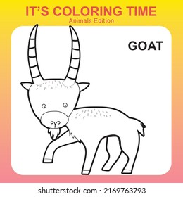 Hoja de colores para niños. Educativo imprimible sobre los animales. Ilustraciones vectoriales.