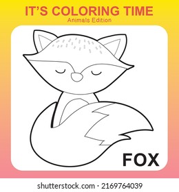 Coloring sheet for children. Educational printable about animals. Vector illustrations.