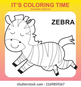 Coloring sheet for children. Educational printable about animals. Vector illustrations.