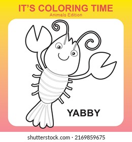 Coloring sheet for children. Educational printable about animals. Vector illustrations.