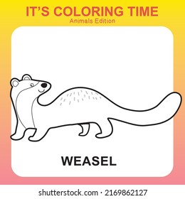 Coloring sheet for children. Educational printable about animals. Vector illustrations.