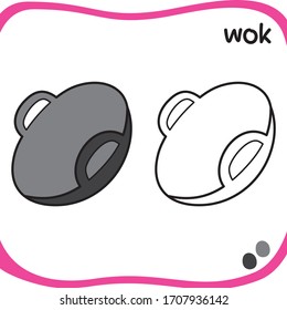 Coloring sheet for kids -  cartoon character - coloring wok
