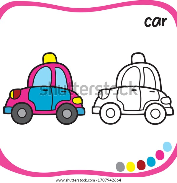 coloring sheet kids cartoon character coloring stock vector