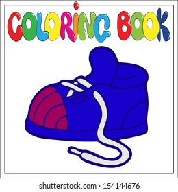 Coloring shoes vector illustration.